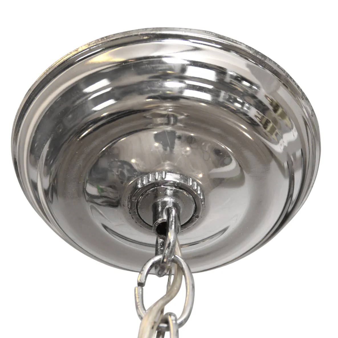 Vintage Art Deco Maria Theresa Style Cut Prism Rosettes 6 Arm Chandelier C1990s (2 Available) - Image 7