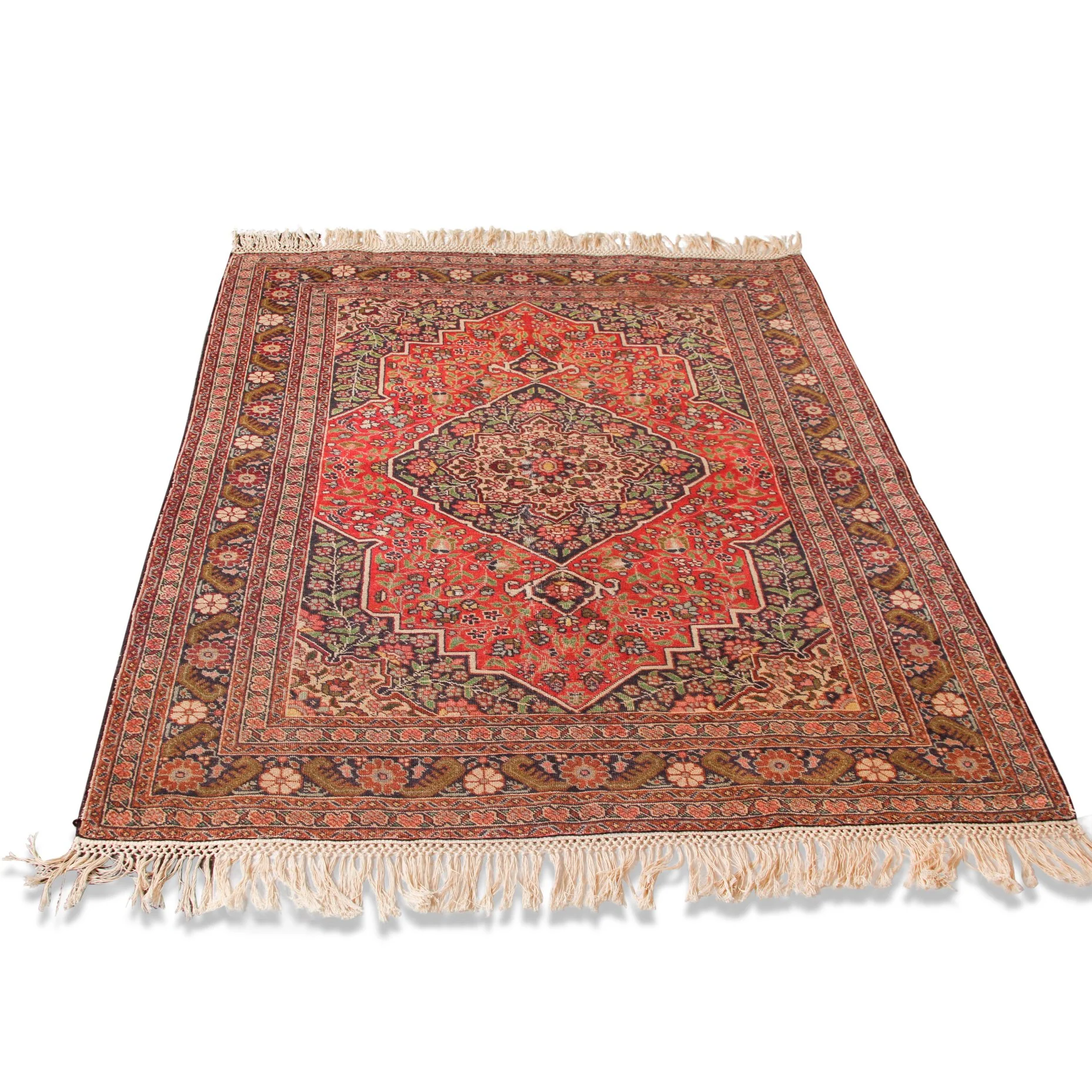 Vintage Dabir Kashan Kork Carpet (3 ft 11 in x 5 ft 2 in) - Image 3