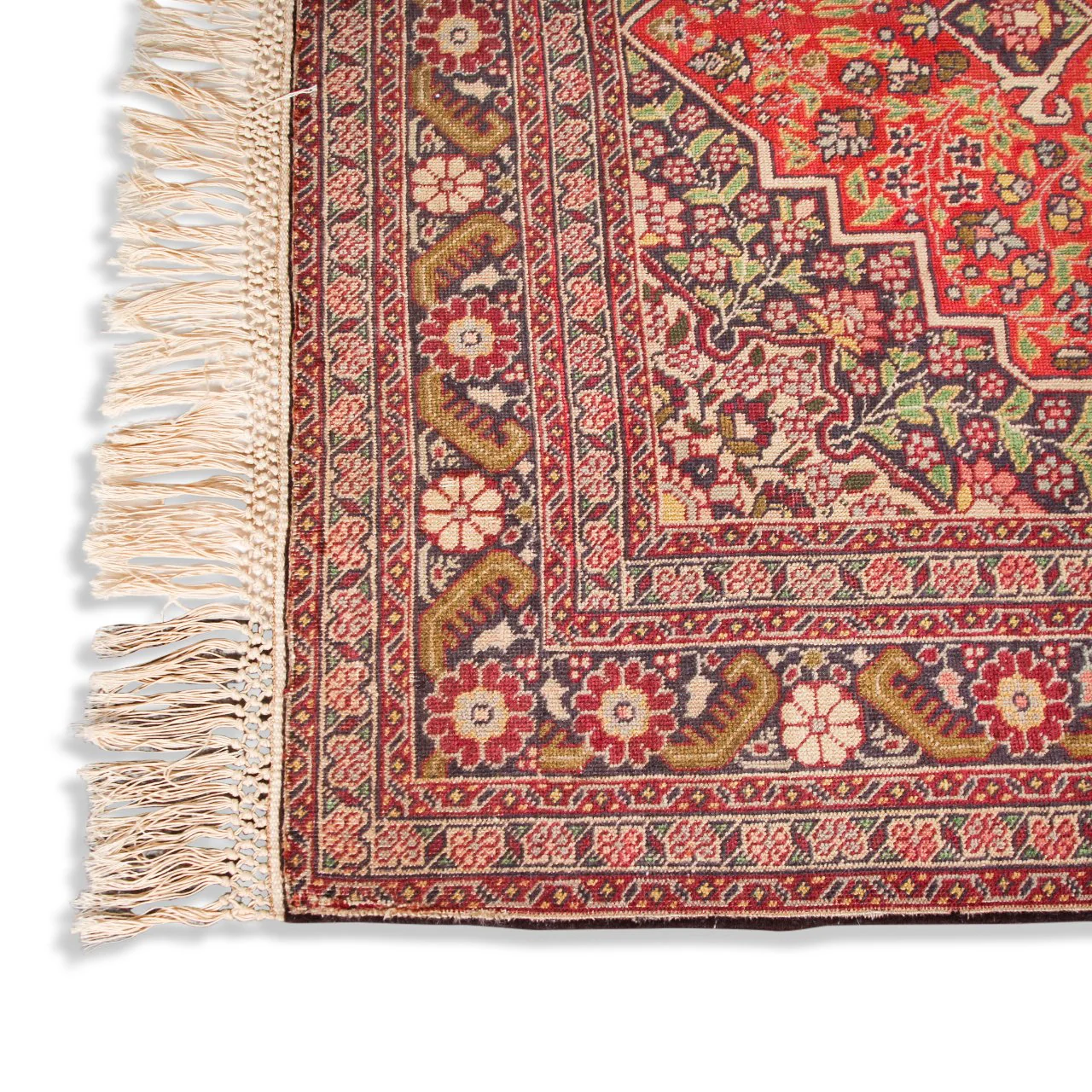 Vintage Dabir Kashan Kork Carpet (3 ft 11 in x 5 ft 2 in) - Image 9