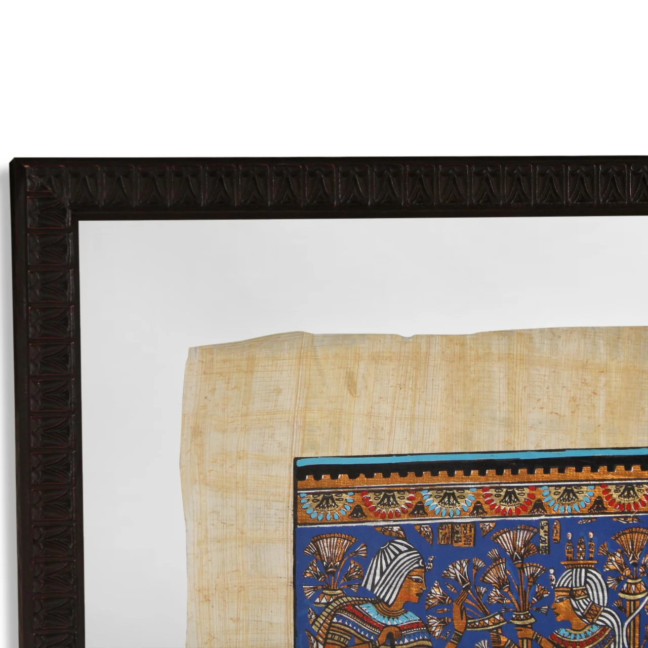 Vintage Egyptian Hieroglyphic Artwork on Sheer Linen by Essam - Image 3
