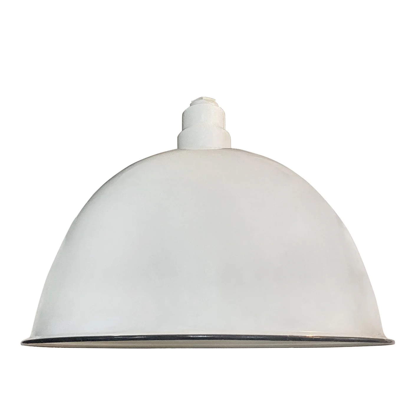 Vintage Enamel Knoll Style Dome Pendant Light - Image 3