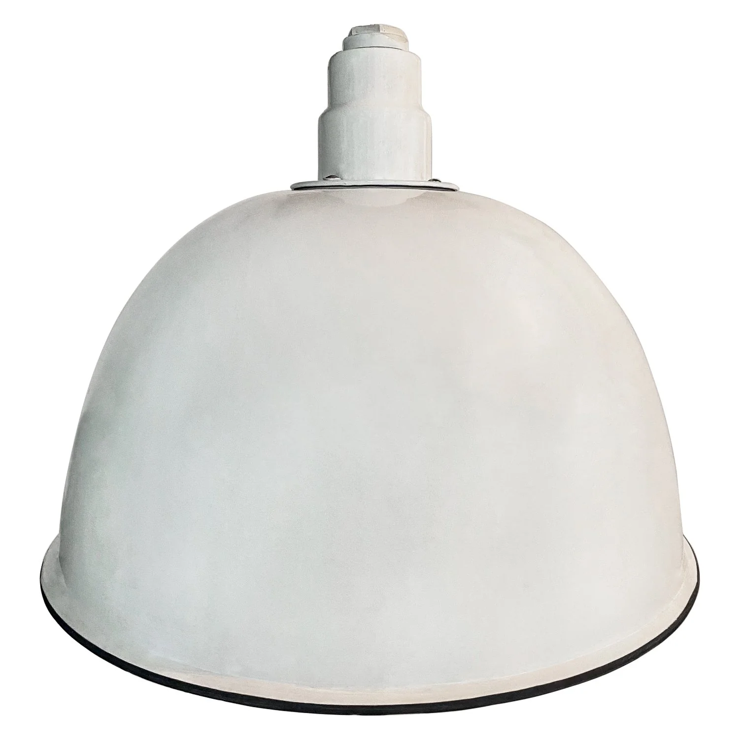 Vintage Enamel Knoll Style Dome Pendant Light - Image 4