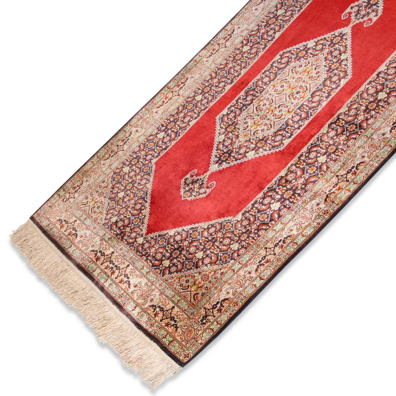 Vintage Farahan Silk Carpet  (3 ft 7 in x 5 ft 6 in) - Image 5