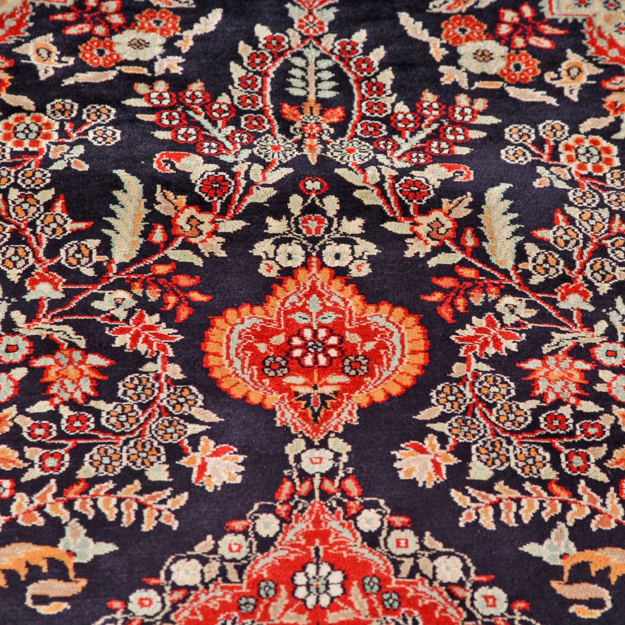 Vintage Fine Persian Kashan Carpet (3 ft 1 in x 5 ft) - Image 10
