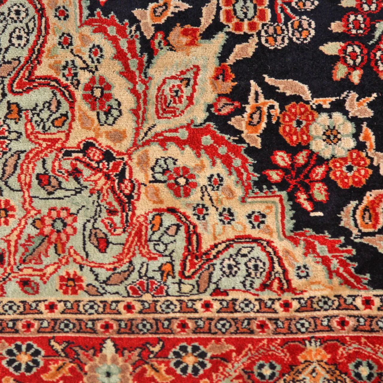 Vintage Fine Persian Kashan Carpet (3 ft 1 in x 5 ft) - Image 14