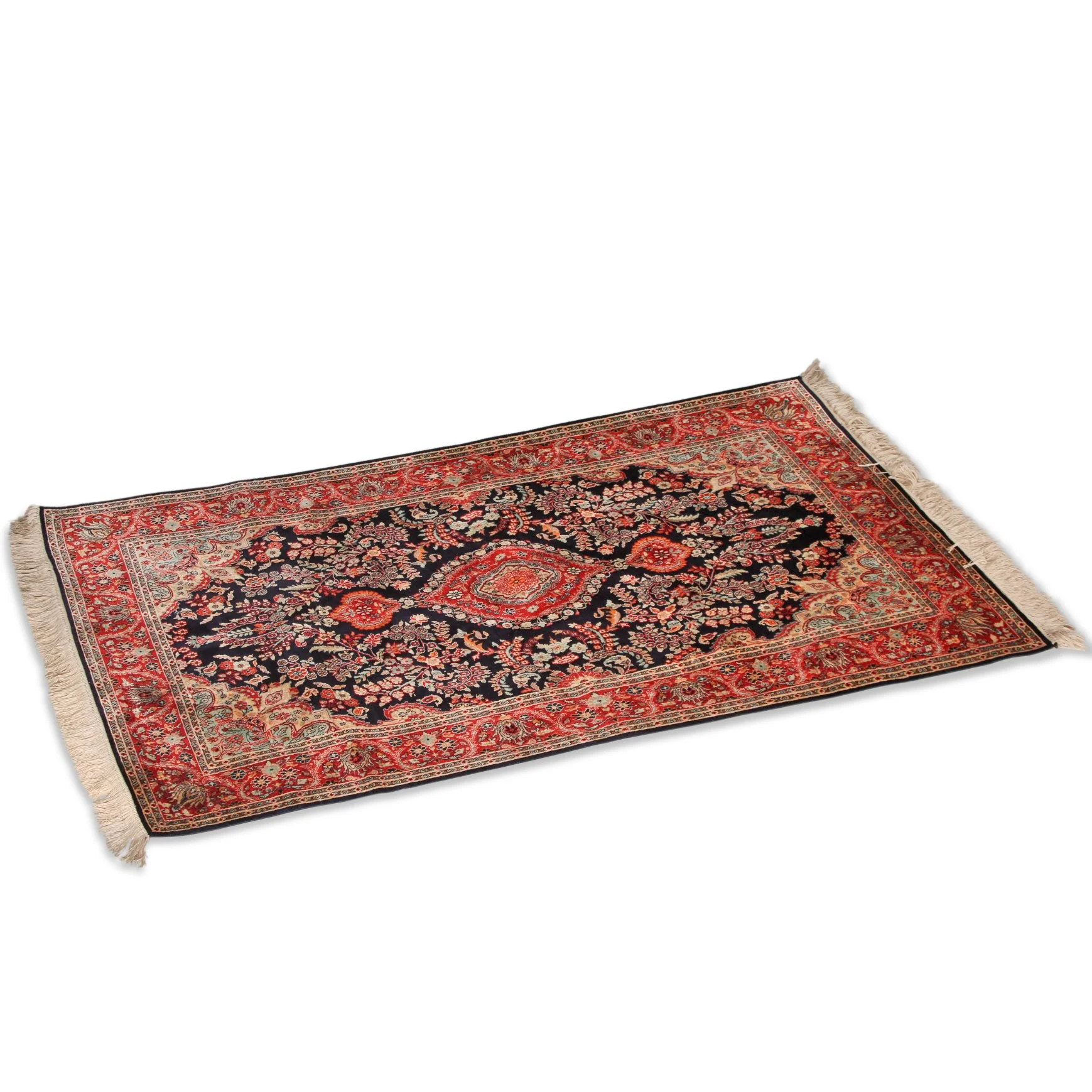 Vintage Fine Persian Kashan Carpet (3 ft 1 in x 5 ft) - Image 6