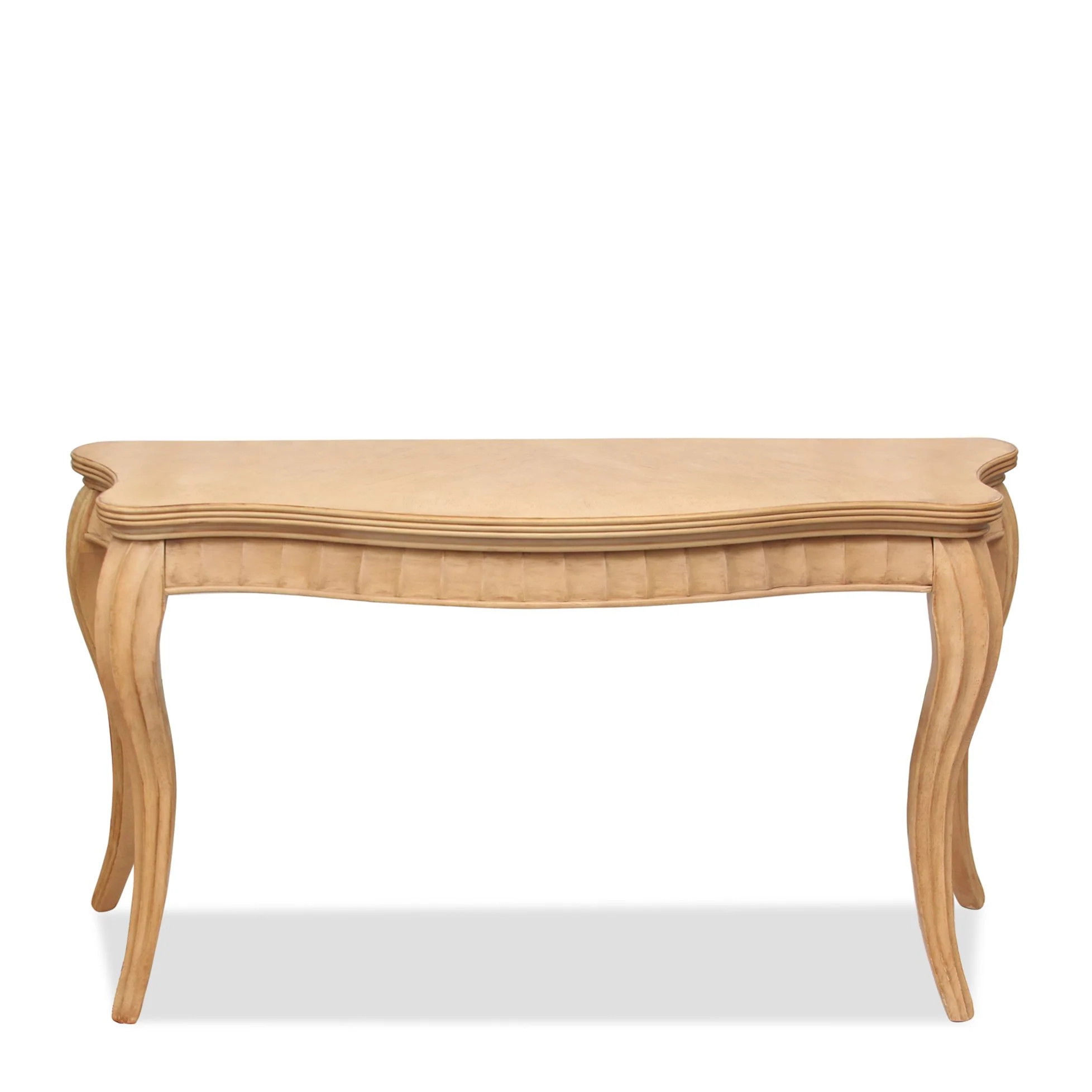 Vintage French Console with Fluted Legs and Scalloped Design - Image 8