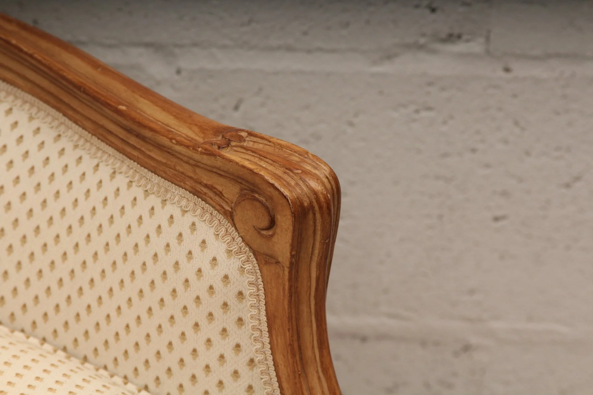 Vintage French Louis XV Style Walnut Armchair - Image 6