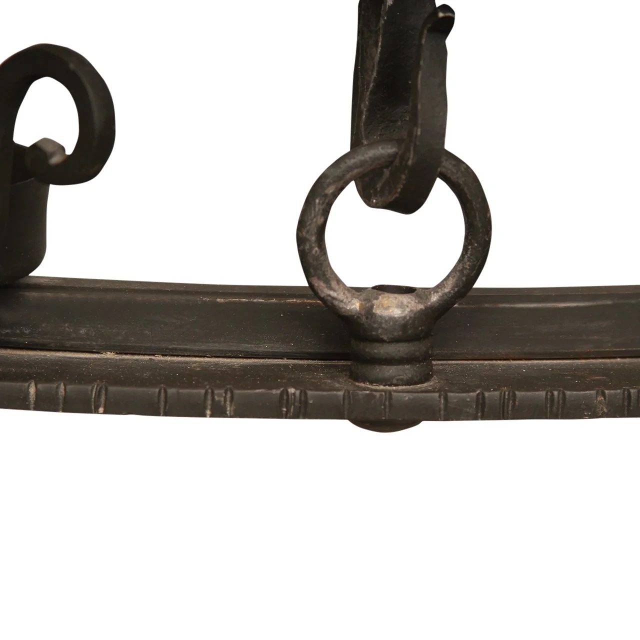 Vintage French Provincial Wrought Iron Chandelier - Image 3