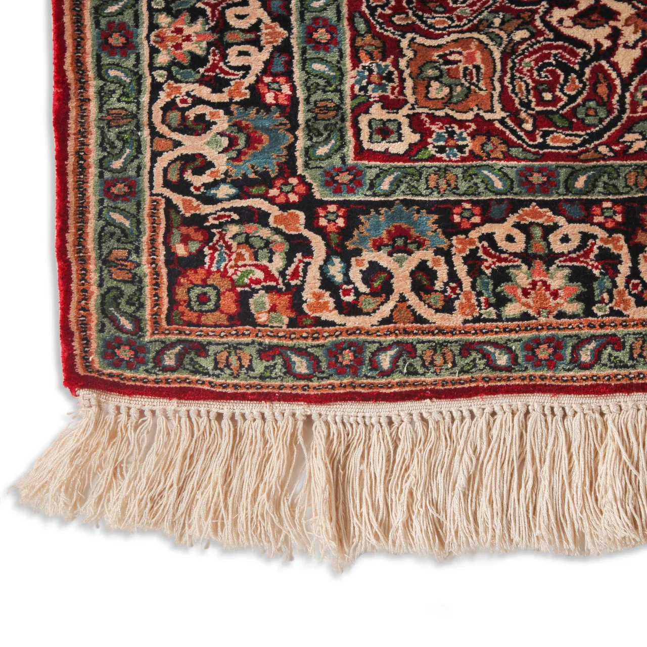 Vintage Handknotted Kashan Carpet (2 ft 1 in x 3 ft 1 in) - Image 10
