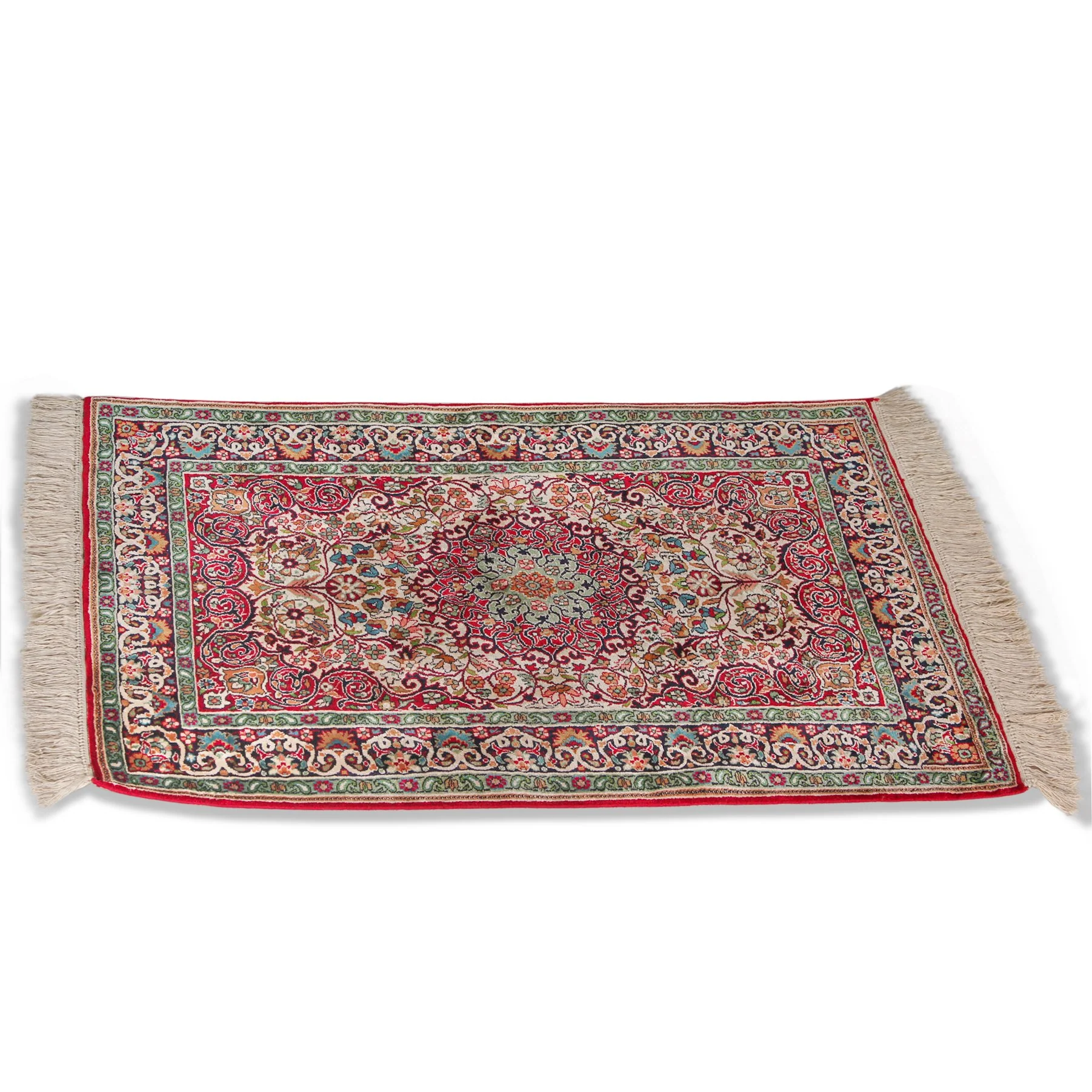 Vintage Handknotted Kashan Carpet (2 ft 1 in x 3 ft 1 in) - Image 11