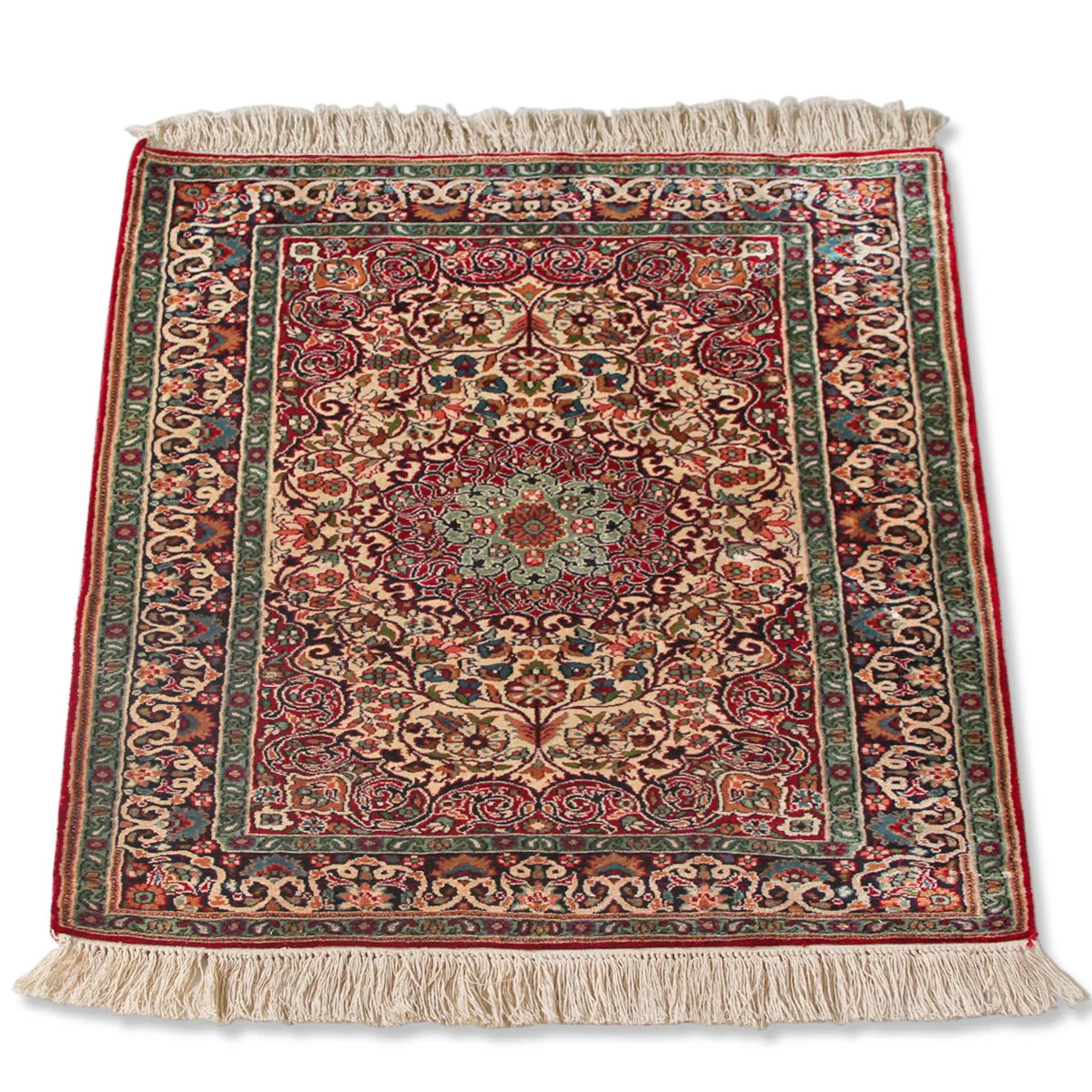 Vintage Handknotted Kashan Carpet (2 ft 1 in x 3 ft 1 in) - Image 4