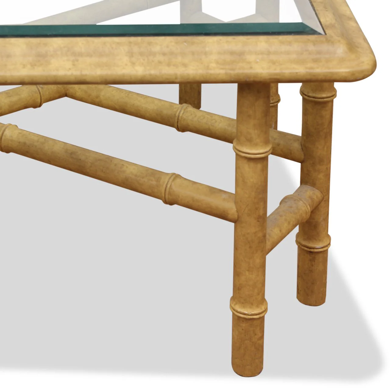 Vintage John Widdicomb Faux Bamboo Coffee Table - Image 4