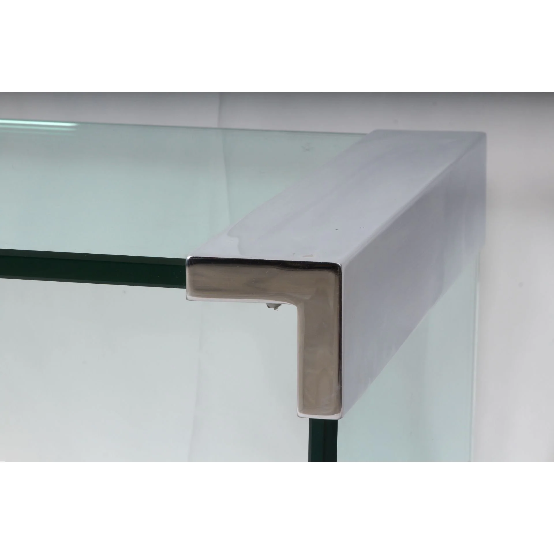 Vintage Leon Rosen Nickel and Glass Waterfall Coffee Table for Pace - Image 16