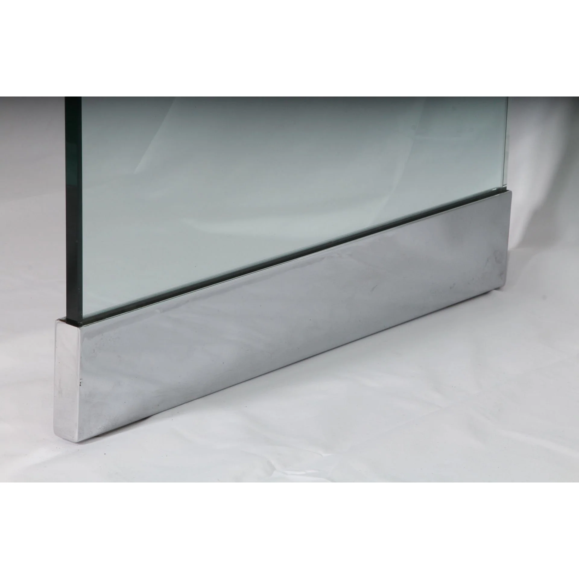 Vintage Leon Rosen Nickel and Glass Waterfall Coffee Table for Pace - Image 17