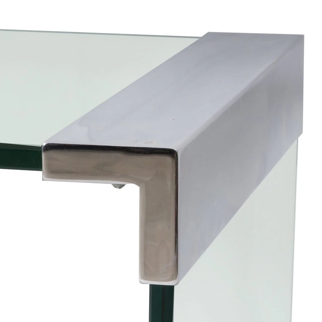 Vintage Leon Rosen Nickel and Glass Waterfall Coffee Table for Pace - Image 19
