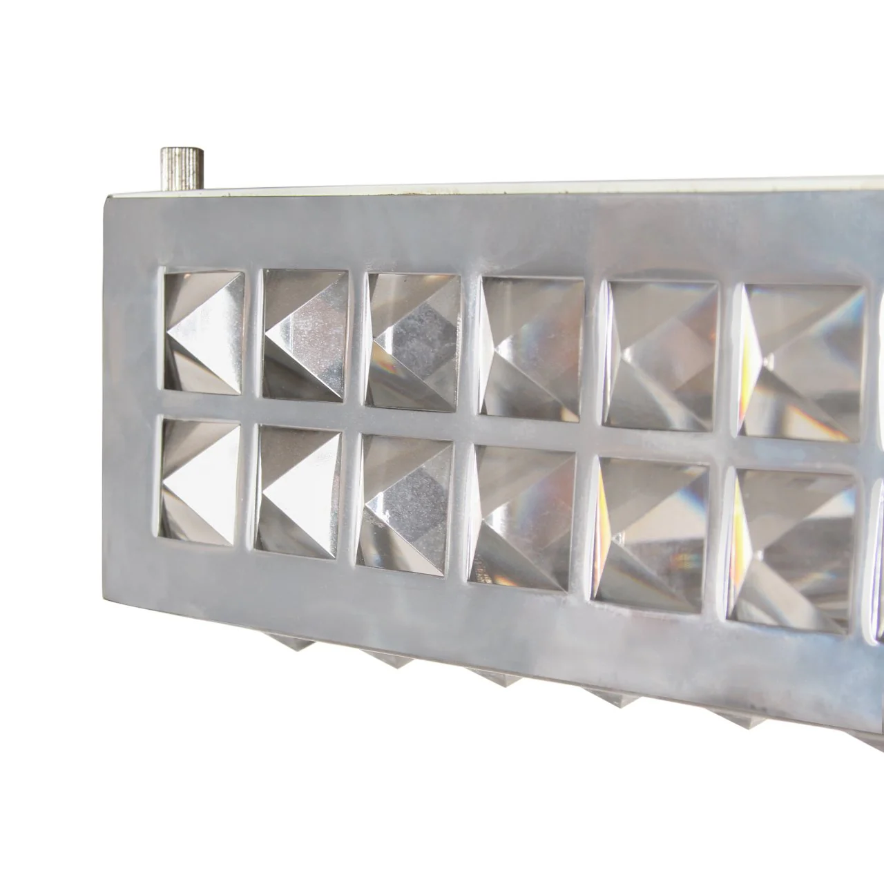 Vintage Modern Chrome and Crystal Flushmount - Image 3
