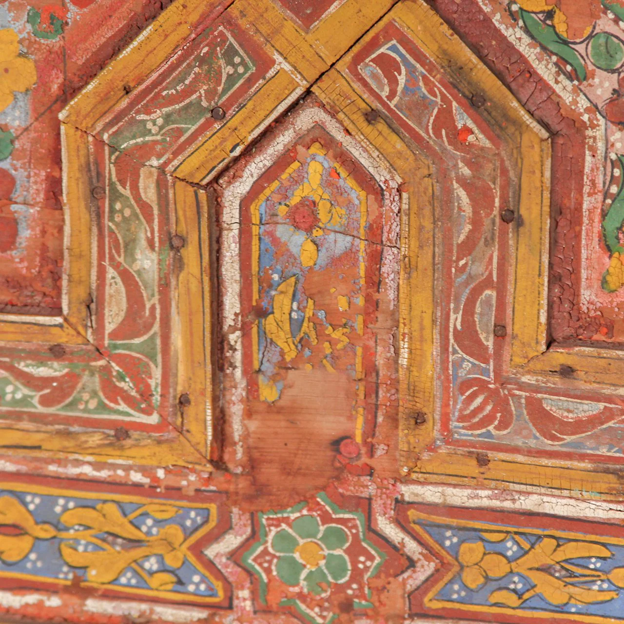 Vintage Soumak Handpainted on Wood Artwork - Image 3