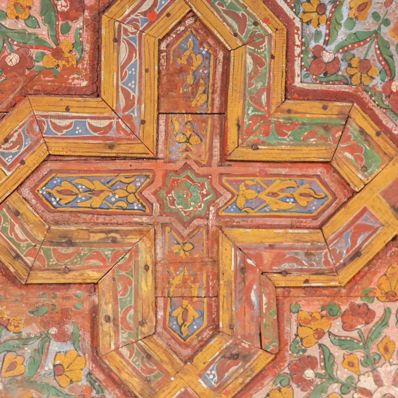 Vintage Soumak Handpainted on Wood Artwork - Image 4