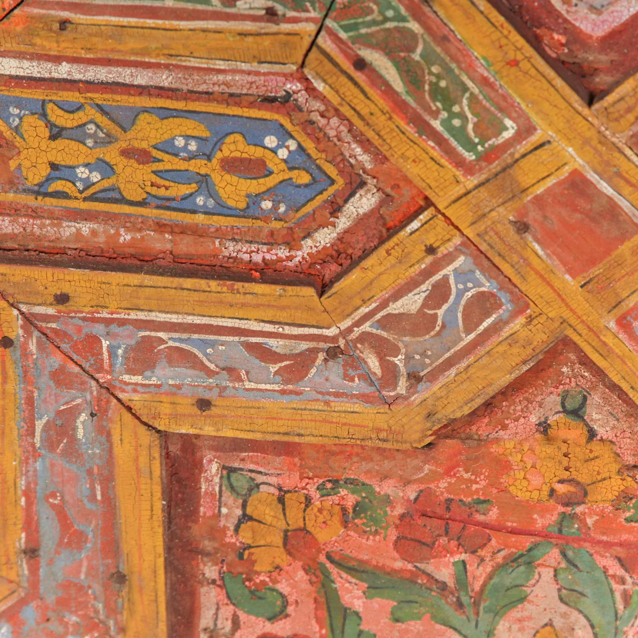 Vintage Soumak Handpainted on Wood Artwork - Image 5