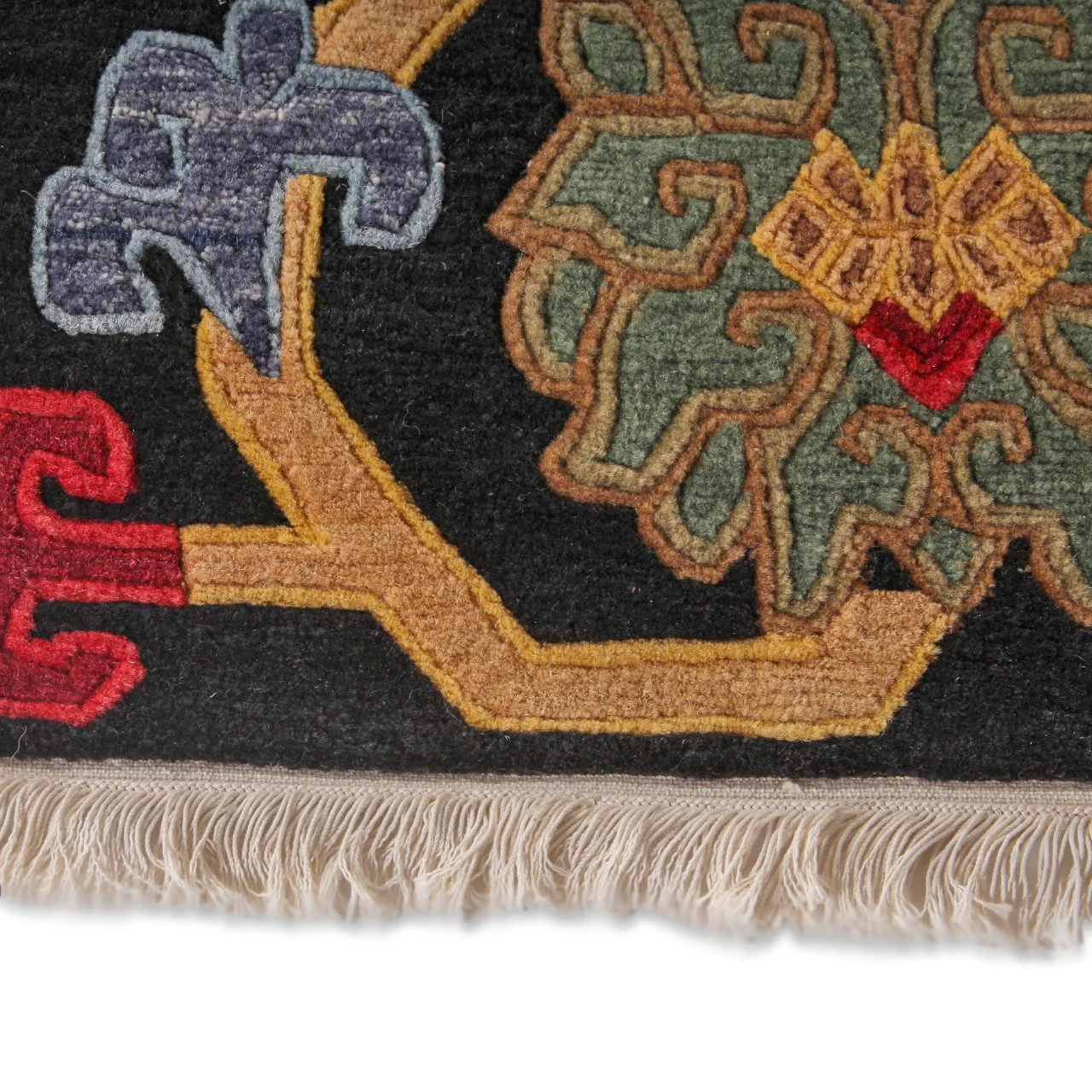 Vintage Tibetan Khaden Carpet (3 ft x 5 ft 1 in) - Image 10
