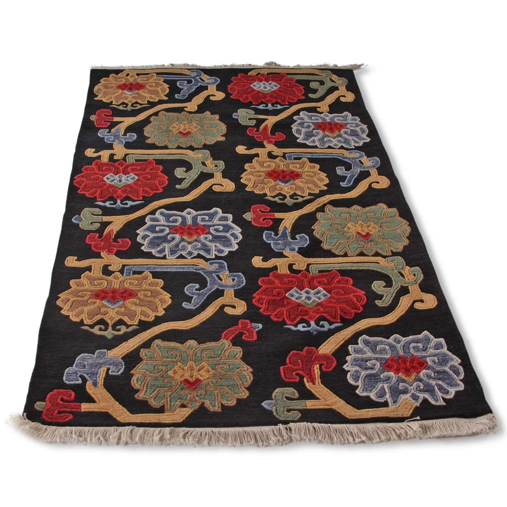 Vintage Tibetan Khaden Carpet (3 ft x 5 ft 1 in) - Image 3