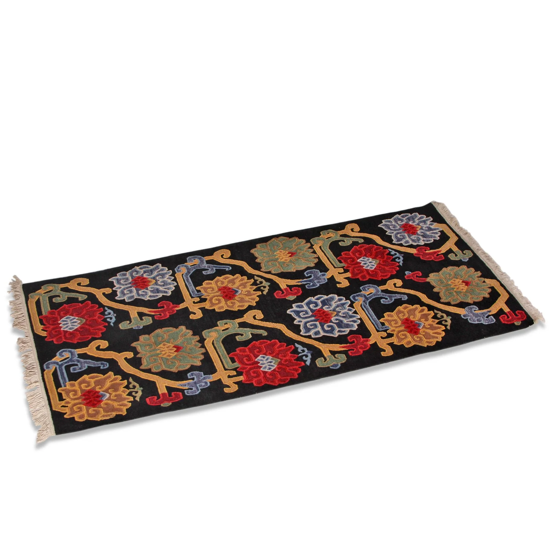 Vintage Tibetan Khaden Carpet (3 ft x 5 ft 1 in) - Image 4