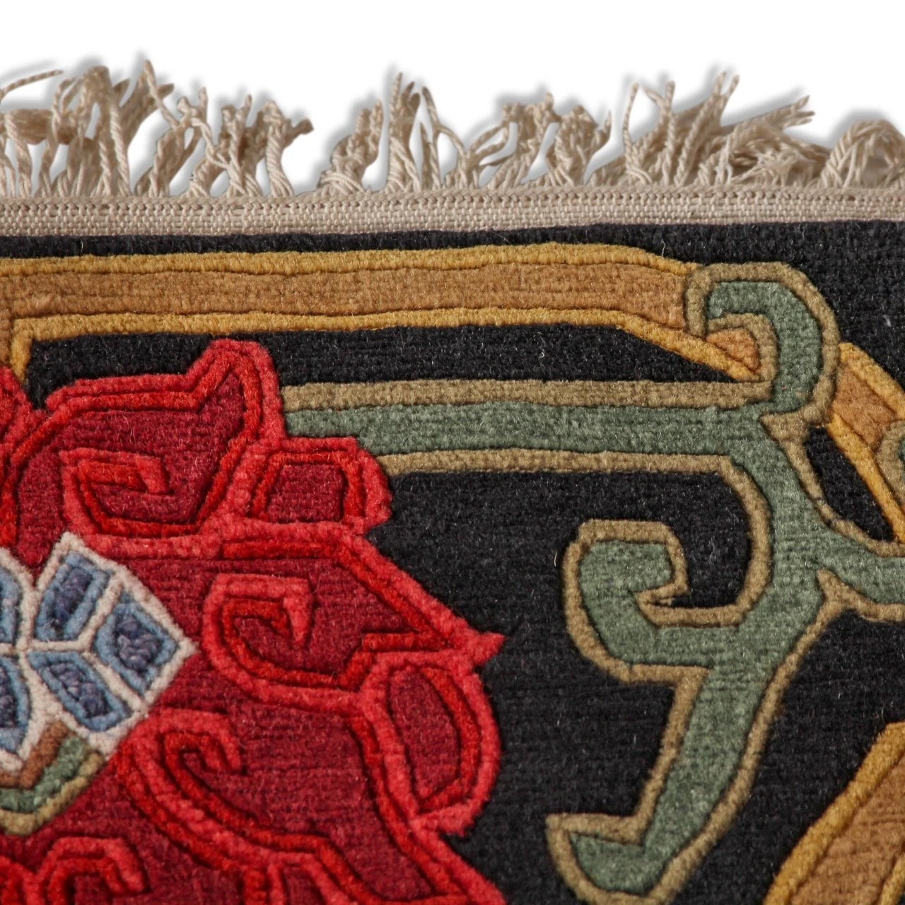 Vintage Tibetan Khaden Carpet (3 ft x 5 ft 1 in) - Image 5