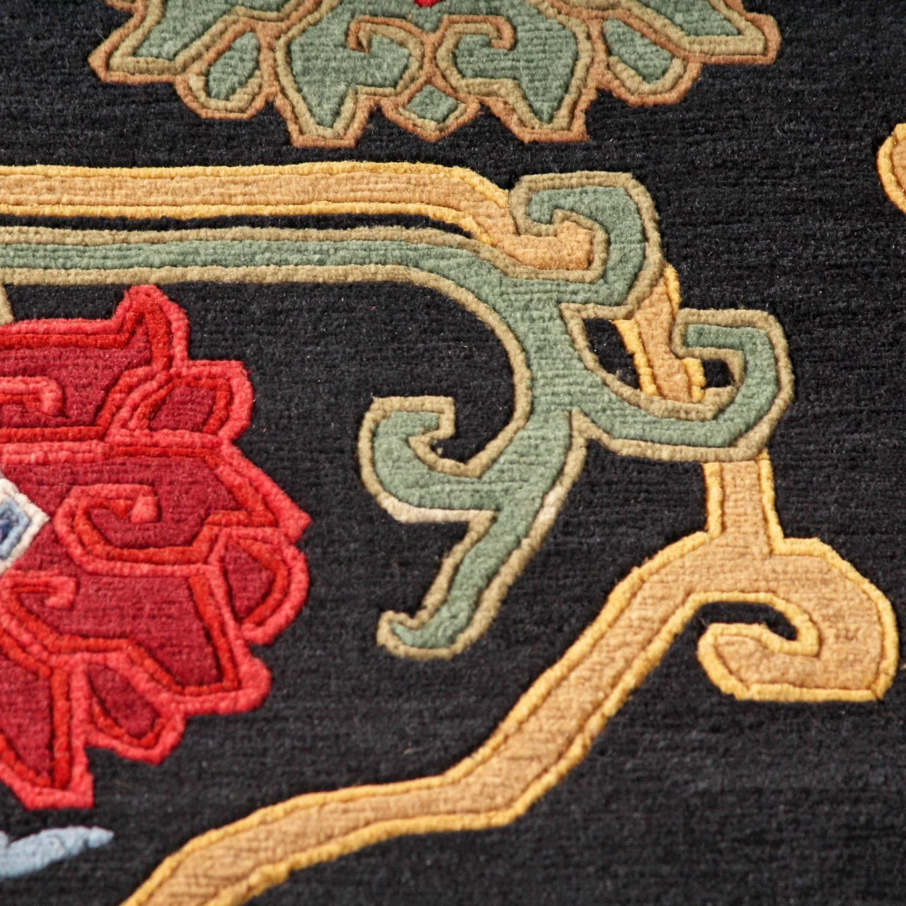 Vintage Tibetan Khaden Carpet (3 ft x 5 ft 1 in) - Image 6