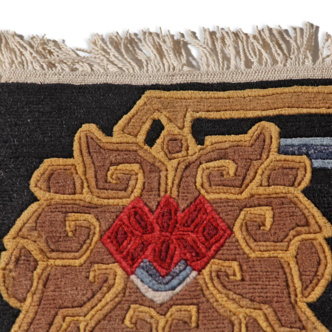 Vintage Tibetan Khaden Carpet (3 ft x 5 ft 1 in) - Image 7