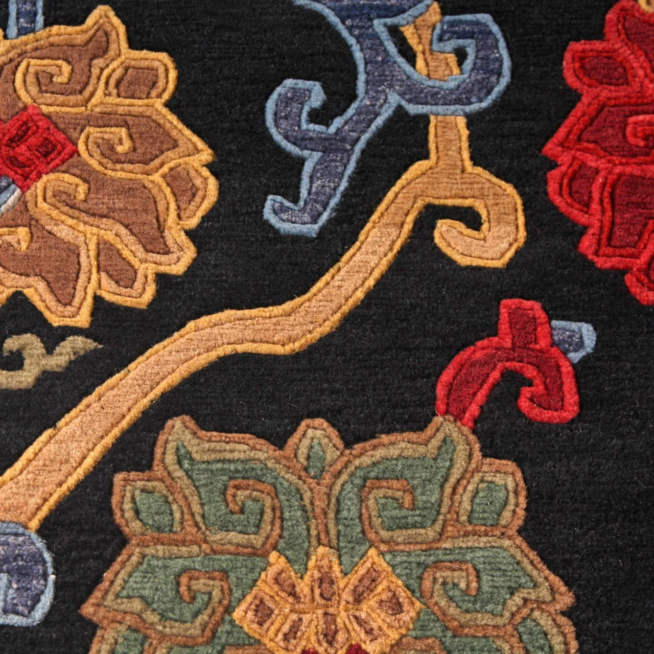 Vintage Tibetan Khaden Carpet (3 ft x 5 ft 1 in) - Image 8
