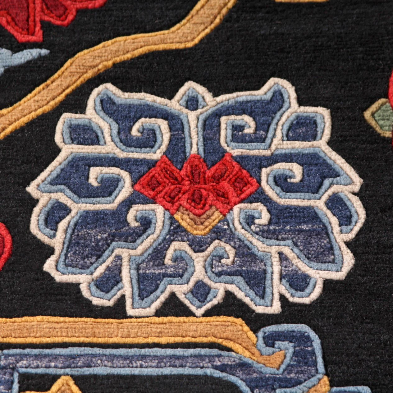 Vintage Tibetan Khaden Carpet (3 ft x 5 ft 1 in) - Image 9