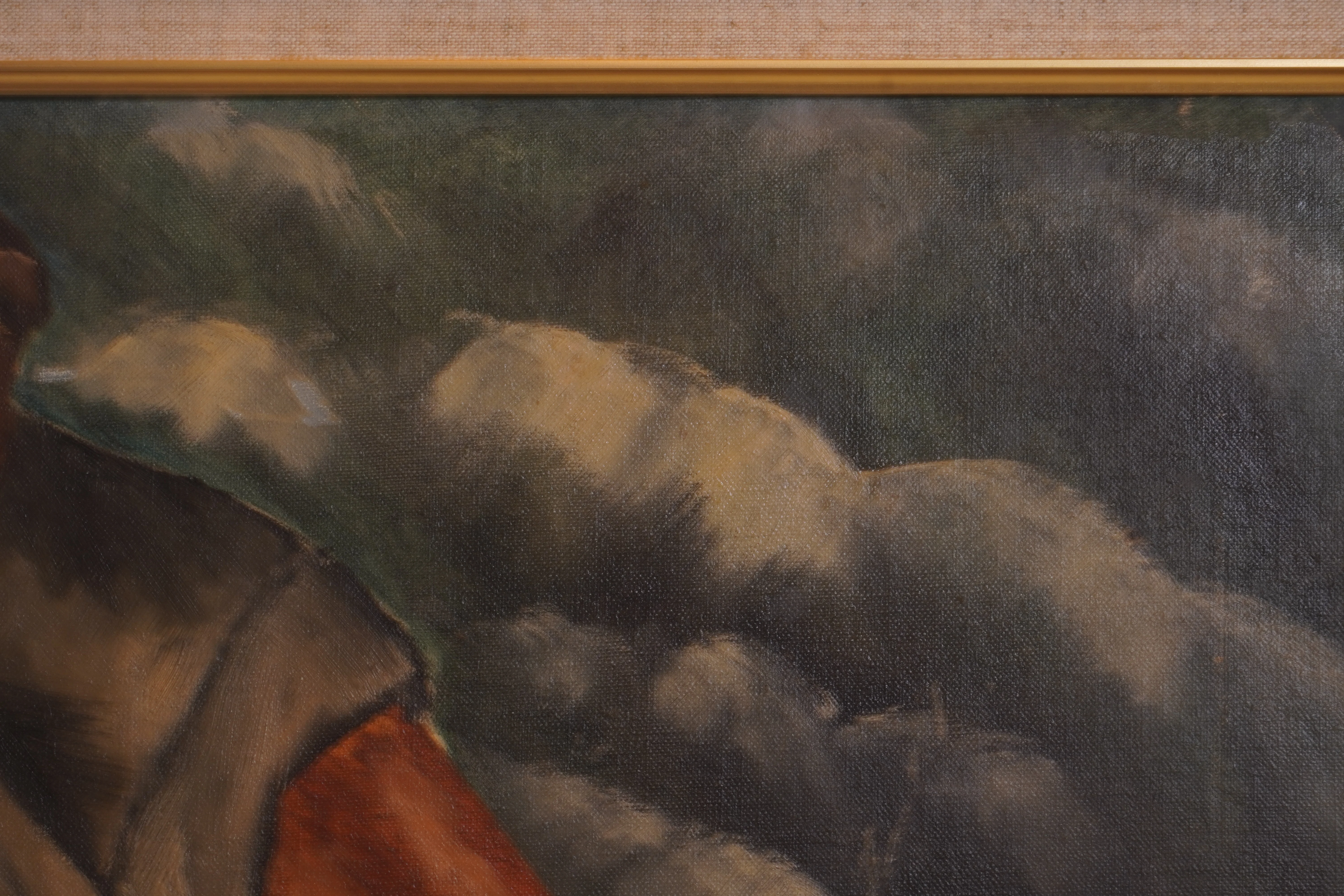 William Gropper Paddling Oil Painting - Image 4