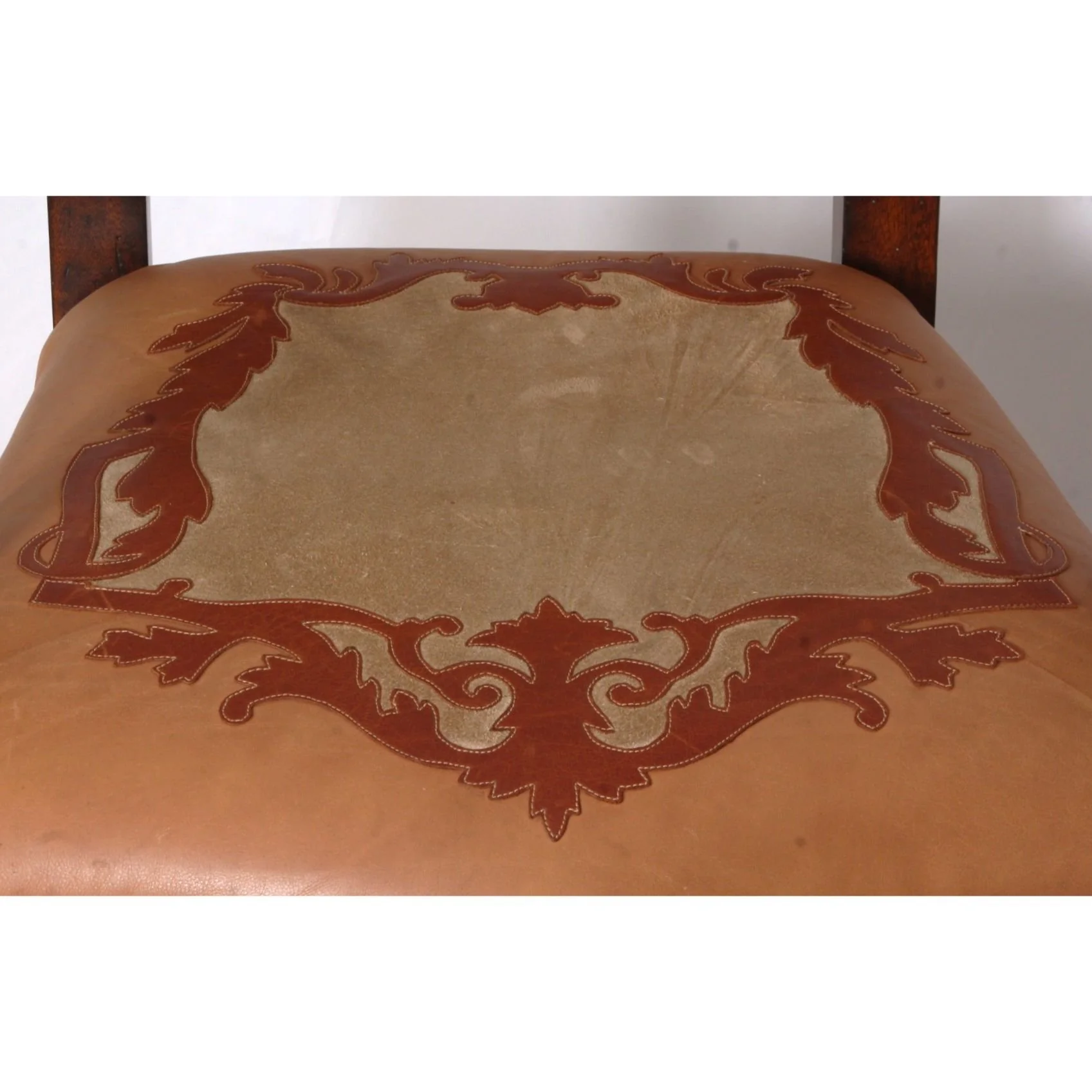 Vintage Maitland Smith Leather Armchairs with Leather Inlays, Pair of - Image 5